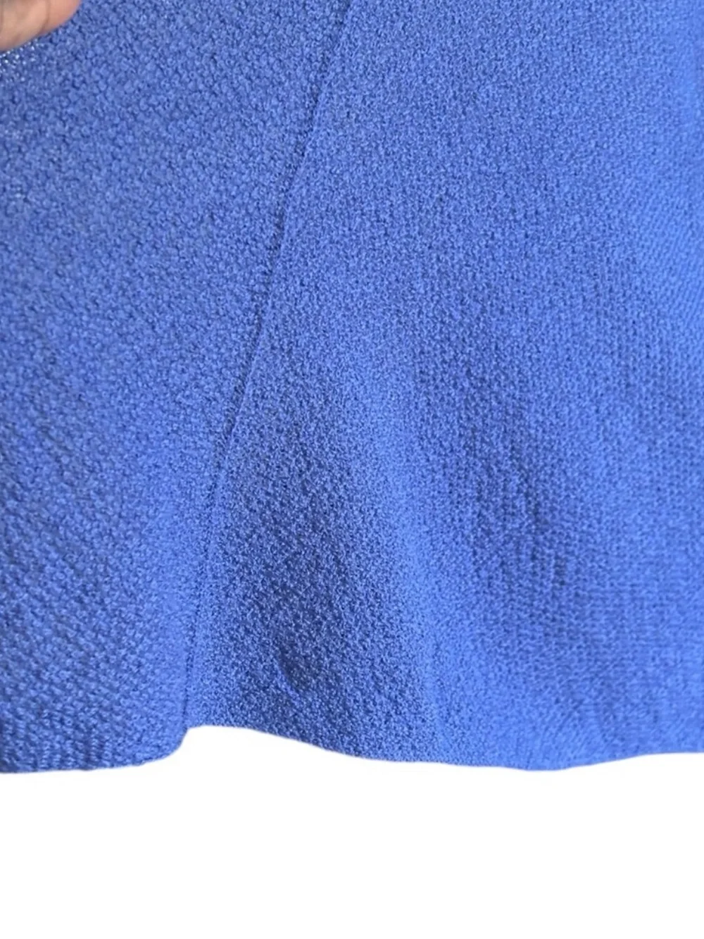 Eileen Fisher Wool Royal Blue Open-Front Draped Cardigan SP